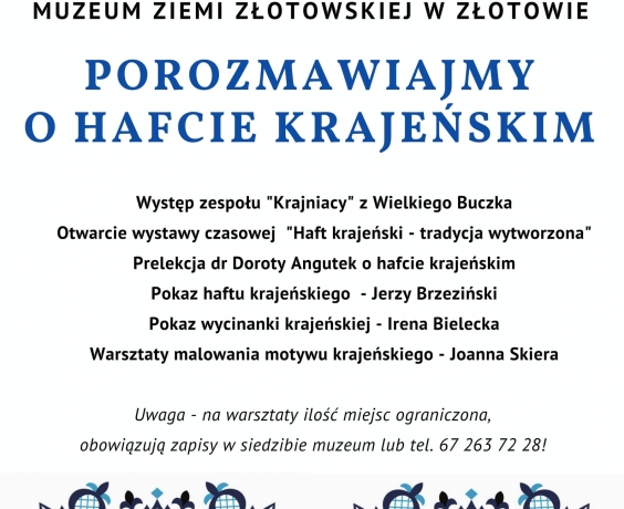 Rozmowy o Hafcie Krajeńskim w Muzeum Ziemi Złotowskiej 