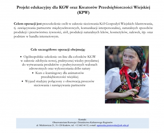 Projekt edukacyjny dla KGW 